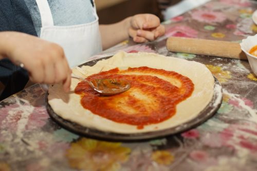Children cooking class in Puglia